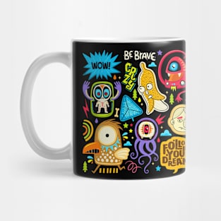 Cute Monsters Doodles Mug